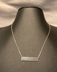 10K Gold Engravable Bar Pendant Necklace