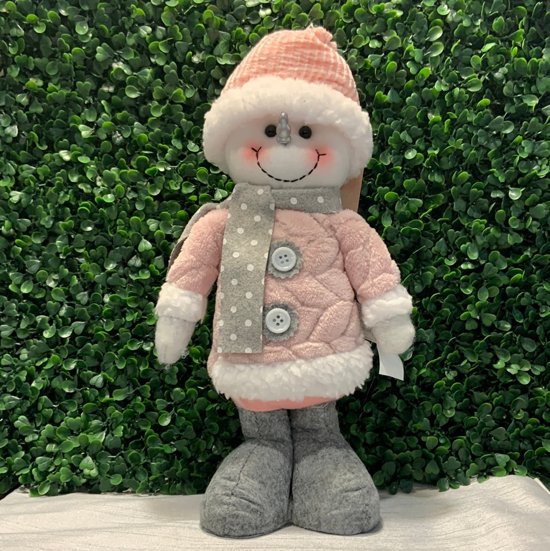 Pink and Grey Snowman