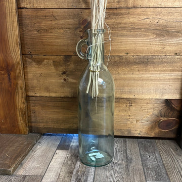 Tall Glass Vase with Handle
