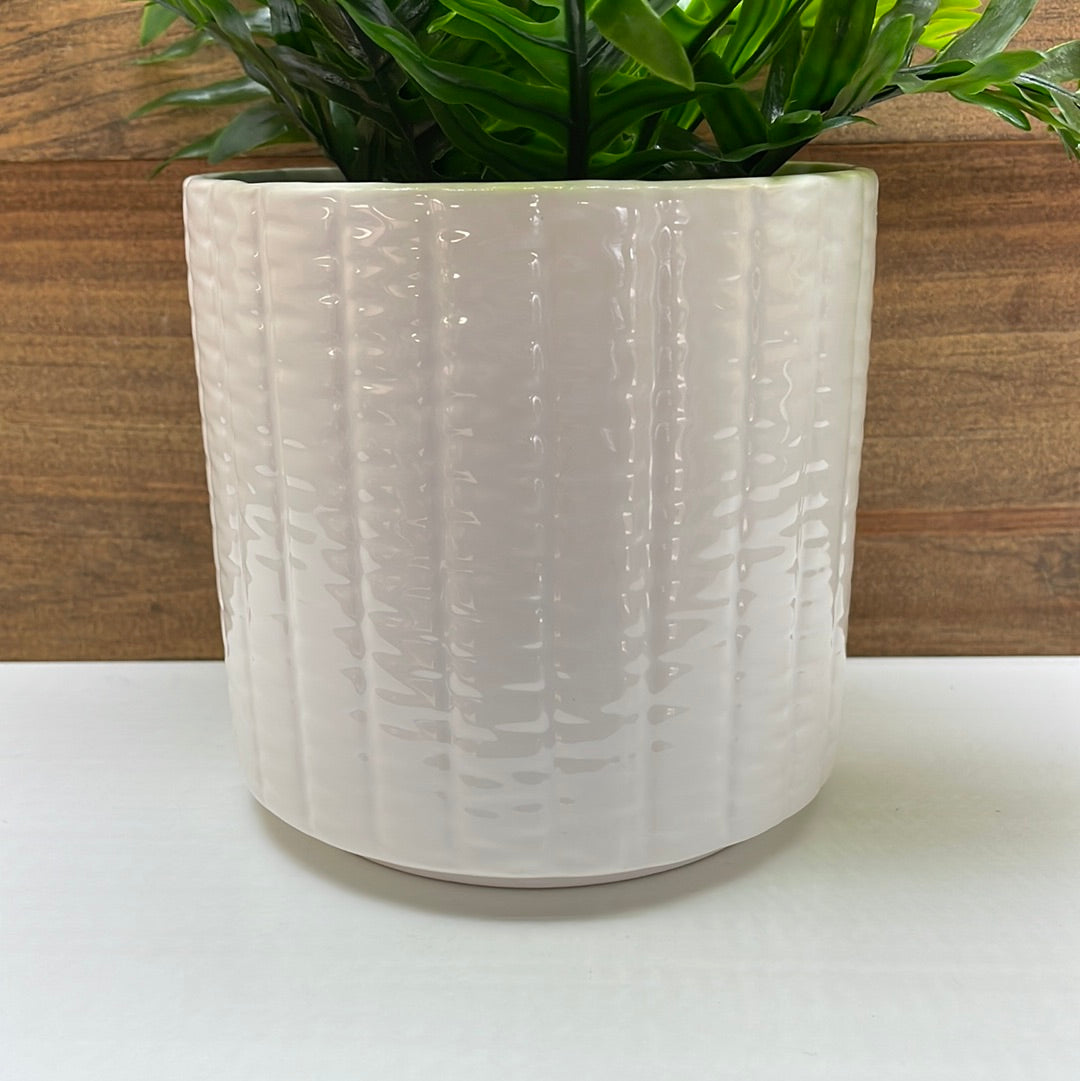 Small White Ceramic Planter
