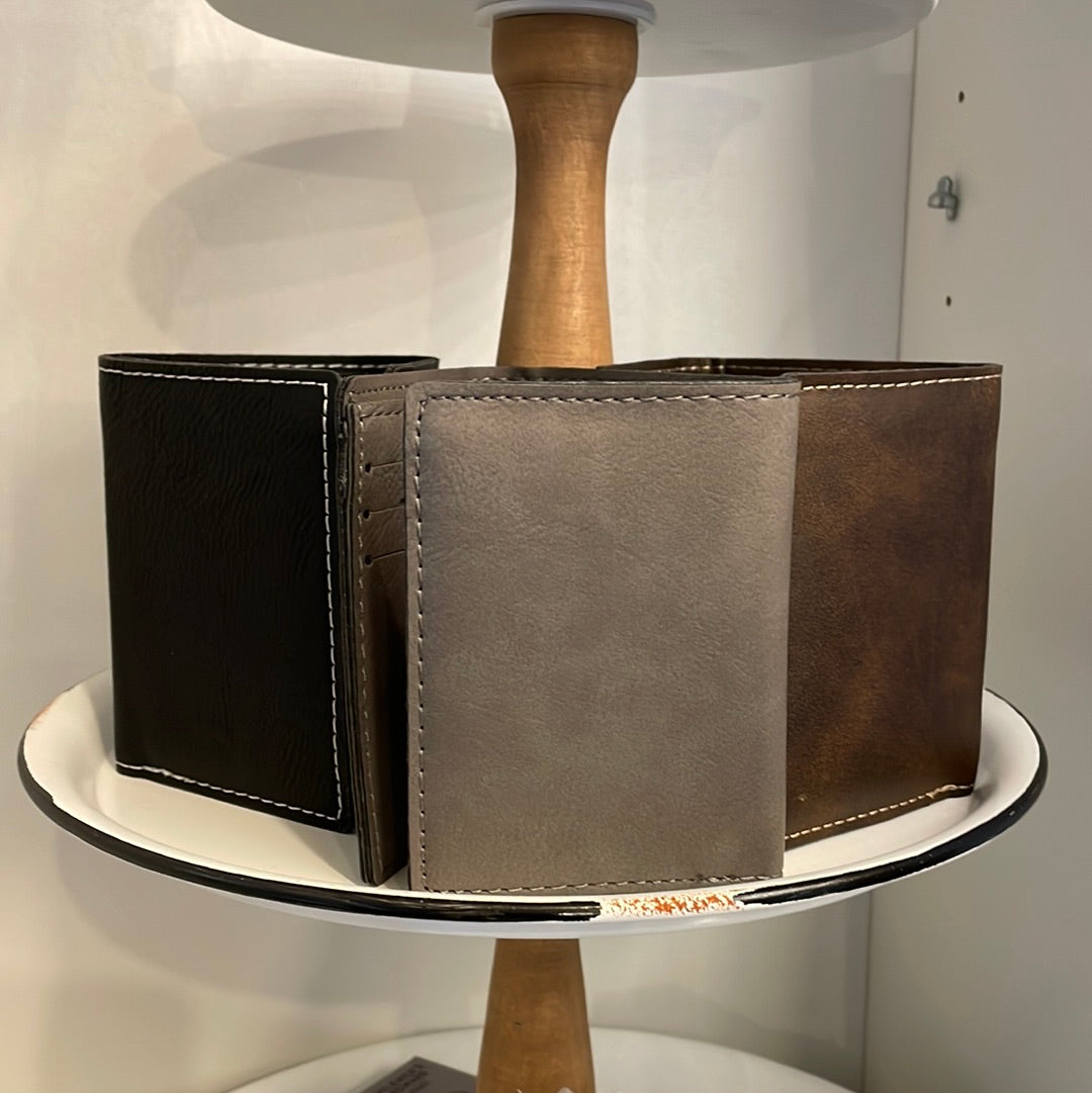 Customizable Leather Trifold Wallet