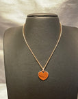 Flat Heart Engravable Pendant Necklace