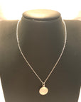 Small Circular Engravable Pendant Necklace