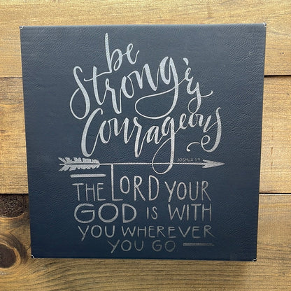 Customizable Leather 10X10 Signs