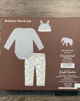 Baby Bodysuit, Pant & Cap Set