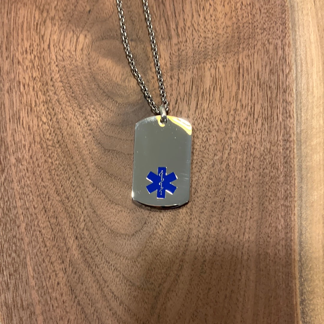 Blue Star of Life Hypoallergenic/Water Resistant Medical Dog Tag