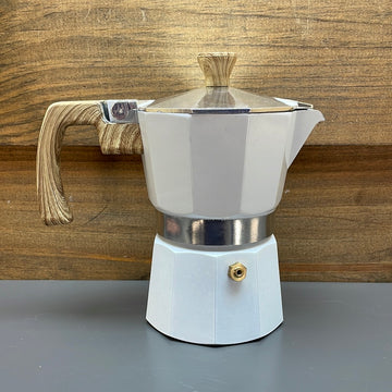 GROSCHE Milano Stovetop Espresso Maker 3 cups (White)